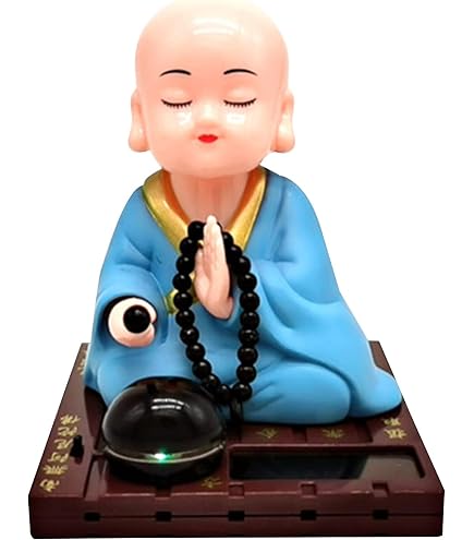 Amazon.co.jp: 5個小さな僧侶の置物のおもちゃ ィギュア 首振り人形
