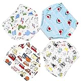 C-Princess ベビー トレーニングパンツ トレパン ショーツ ブリーフ 4枚組 6層構造 高吸収 通気性 オーガニックコットン キッズ 女の子 男の子 かわいい 90 B