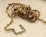 ダークブラウン自然Twine文字列リーフハンドメイド人工の葉ウェディングデコレーションDIY 4メーターzg00046 _ 4