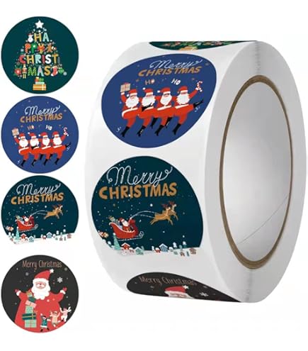 Amazon | ギフトシール クリスマス 2.5cm/3.8cm 500枚 ステッカー