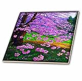 スーザンブラウンデザインNatureテーマ – Painted桜ツリー – タイル 12" ct_48091_4