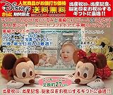 Disneyディズニー（のんびりミッキー・ミニー）ぬいぐるみと、高級フォトフレーム（ブルー）のセット、出産祝い、出産記念ギフト、誕生日プレゼント、誕生日ギフト、送料無料(沖縄と離島を除く)
