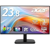 Amazon.co.jp: Acer モニター 23.8インチ フルHD 非光沢 120Hz