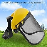 Eboxer　安全ヘルメットハット　芝刈り機保護キャップ　黄色　専門の林業や農業安全ヘルメット