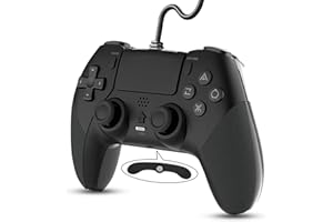 OULEKE PS4コントローラー 有線 背面ボタン付き [2025年アップグレード版] ゲームパッド マクロ機能 USB接続 遅延なし HD振動 TURBO連射 人間工学 高耐久ボタン 全バージョン P3/PC対応 日本語取扱説明書付き(ブラック)