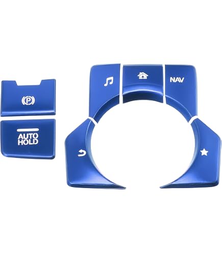 Hisport 4-Pack Blue Hex Design Tire Valve Stem Caps - Universal Fit For Schrader Valves