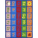 Joy Carpets Kid Essentials Early Childhood Any Day Alphabet Rug Multicolored 10'9 x 13'2 [並行輸入品]