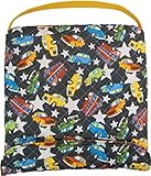 【前から取り出し】 座布団 座布団ケース 座布団カバー（ブラック×自動車柄）子ども用・防災頭巾入れ兼用 幼稚園 座布団　入園入学　幼稚園　保育園　小学校 自転車チャイルドシート