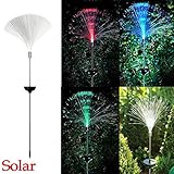 GLADLEアウトドア 創造的 ソーラー光ファイバライト 変色 LED芝生の夜の装飾ランプ ガーデン パティオ パスウェイ パーティー クリスマスギフト用