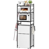Amazon.co.jp: 冷蔵庫ラック 3段 レンジラック 幅60×奥行40×高さ180cm