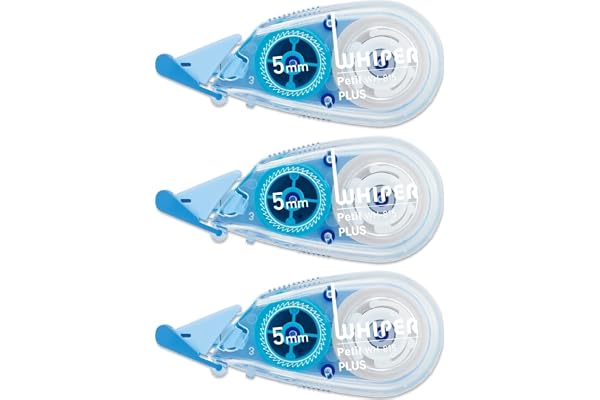 プラス 修正テープ ホワイパープチ 5mm WH-815-3P ブルー 3個パック 49-245