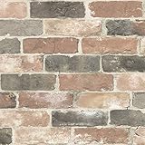 貼ってはがせるシール壁紙 NuWallpaper　 Newport Reclaimed Brick Peel and Stick Wallpaper / NU2064