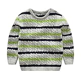 Tortor 1bacha(JP) ボーイズセーター 子供コットンケーブルニットクルーネックセーター