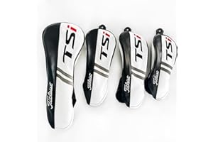 タイトリスト メンズ ヘッドカバー 4点セット TSi2 フェアウェイウッド用 ドライバー 番手 タグ ログ ユーティリティ/UT用 FW Titleist , ブラック