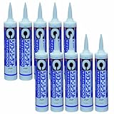 セメダイン シリコーンシーラント 8000 業務用 水回り タイル目地用 330ml クリア(半透明) 10本