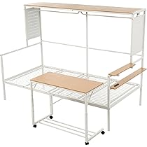 ブラックシステムベットロフトベッド シングル スチールネット付き移動型デスク付き デスク付き ロフトベッド システムベッド シングル ハイタイプ