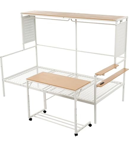 Amazon｜【2025 ロフトベッド シングル デスク付き 収納棚&有孔ボード
