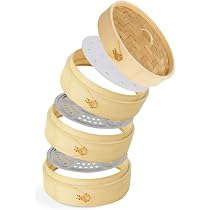 Amazon | 【高さ調整できる新構造】竹せいろ 24cm 3段 蒸し器