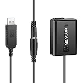 Neewer DC Coupler Replacement for NP-FW50 Dummy Battery Power Adapter with USB Cable Compatible with Sony A7 A7R A7S A7II A7R