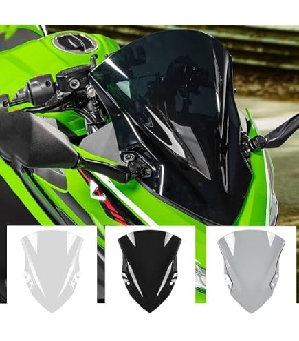 Amazon | Puig 9976H RACING-SCREEN [SMOKE] Ninja400 Ninja250 (18-23
