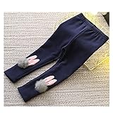 RoRykon 子供服 パステル レギンス あったかい 裏起毛 キッズレギンス スパッツ 女の子 キッズ 裏ボア 可愛い 長ズボン レギパン ポンポン スパッツ タイツ カジュアル (9(お勧め身長: