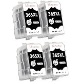 【Momono】BC-365XL BC-366XL 詰め替え 補充インク 4本（4BK） 互換インク 顔料 ブラック 黒 PGBK 365 366 BC-365 BC-366 互換 インクカートリッジ 大容量 個別包装 増量 説明書付き PIXUS TS3530, INK-BC-365-366-4PK