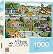 Masterpiecesパズル会社HometownギャラリーBungalowvilleパズル (1000 Piece)、マルチカラー、19.25 " X 26.75 "