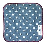 blue star ガーゼ　パイルミニハンカチ　ネイビー