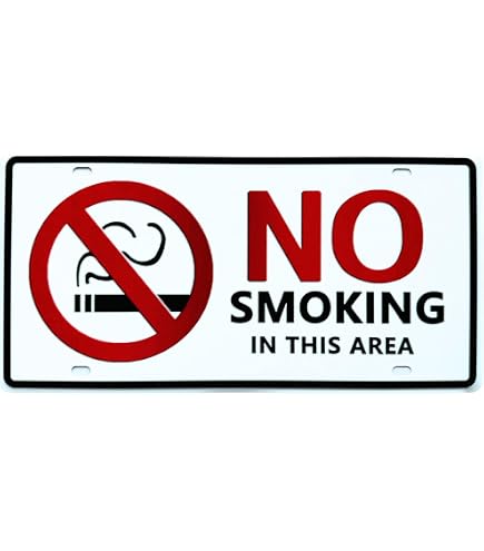 Amazon | 禁煙案内サインプレート NO SMOKING 敷地内禁煙 全面禁煙