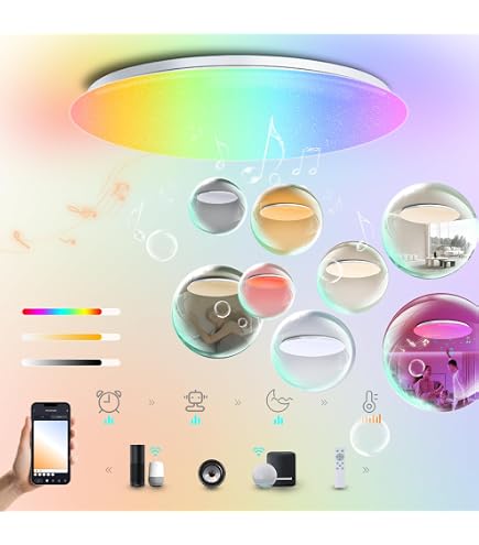 Amazon.co.jp : hoyoomi LEDシーリングライト12畳、Bluetooth 