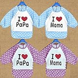 私はママ・パパの赤ちゃんよだれかけ送り歯が好きなドリブル (ピンク)