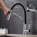 Wrightjp キッチン蛇口 キッチン用水栓 キッチン水栓 シャワー シングルレバー 混合水栓 伸縮ノズル ハンドシャワー キッチン用混合栓シャワー 360°引き出せる 蛇口