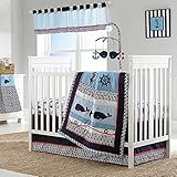 Whale of a Tale 4 Piece Baby Crib Bedding Set by Nautica Kids by Crown Crafts [並行輸入品]