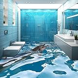 lhdlilyカスタム3d床壁紙Ocean Dolphinバスルーム床Painting WearノンスリップThickened 3d壁紙壁画 LHDLily-29572957285-38
