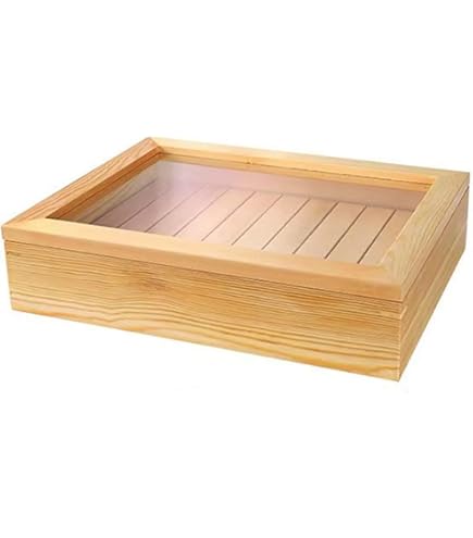 Amazon｜ヤマコー 木製 ネタ箱 目皿・アクリル蓋付 大 白木 39×29×10cm