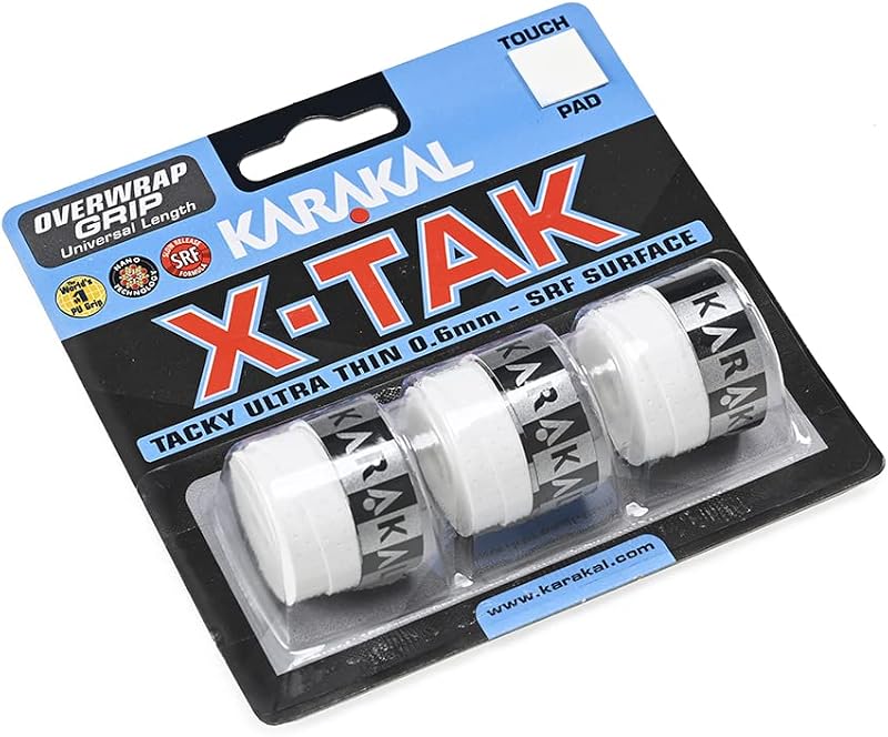 KARAKAL(カラカル) グリップ 全ラケットスポーツ対応 X-TAK GRIP KA701 白3巻き入り