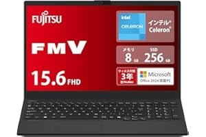 富士通 ノートパソコン FMV WA1/J2 (MS Office 2024/Win 11/15.6型/Celeron/8GB/SSD 256GB) AHシリーズ FMVWJ2A112_AZ