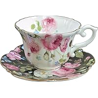 ロイヤルアーデン カップ_ソーサー ブラック カップ/約10×12.5×7cm、ソーサー/約15×15cm