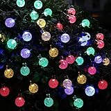 Jinggle LED30球 アウトドア ソーラーストリングライト ガーデン 装飾 クリスマス パーティー 用 屋内 /屋外 防水 8パターン 飾りライト (Multi-color)