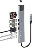 USB Cドッキングステーション変換HDMI USB-A Type-C マイクロSDカードリーダー LAN ハブ同時急速きゅうそく充電器(8in1)アップル TV ミラーリング変換ケーブルアイフォンテレビに映す ケーブル携帯画面をテレビに映すタイプC ThunderboltポートコネクタMicro SD TFカードリーダー USB OTG 3.0アダプタ対応iPhone Ipad対応Samsung