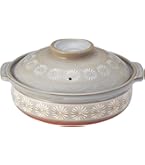 Amazon | 【正規品】 萬古焼 銀峯 土鍋 (深鍋) 10号 4-5人用 花三島 直