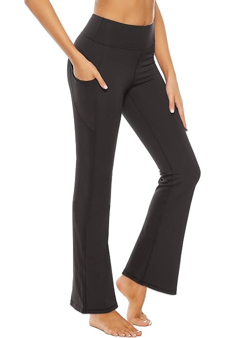 Bootleg Yoga Pants with Hidden Pockets 