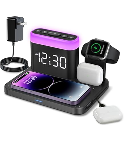 Amazon.co.jp: 7 in 1 ワイヤレス充電ステーション Apple