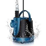 THYESCOM 水中ポンプ 低水位対応 循環ポンプ 吐出量2500L/H 最大揚程2.5M 給水・排水ポンプ 吐出量調整可能 ミニポンプ 静音設計ウォーターポンプ 水耕栽培水族館水換え 養殖場適用(2500L/H)