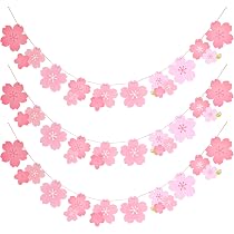 Amazon.co.jp: DRERIO ガーランド 桜 3本入 長さ約2.3m/本 ペーパー