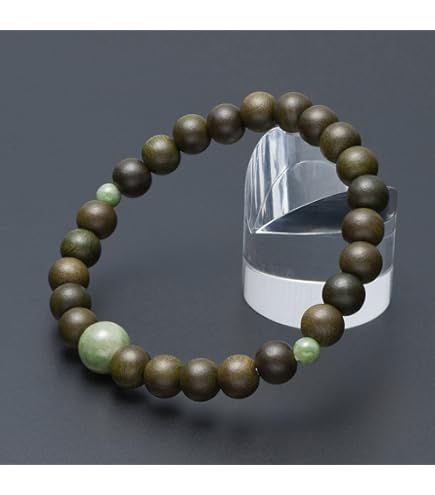 Amazon｜仏壇屋 滝田商店 特選 腕輪念珠 木玉ブレスレット 緑檀(生命樹