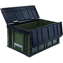 Amazon | 松本産業 折りたたみコンテナ 110L (ブラック)(F110BL) フタ