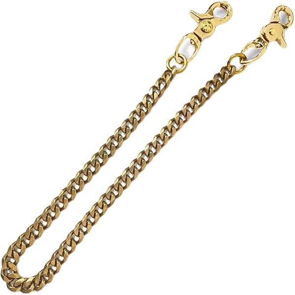 Amazon | 真鍮製チェーンウォレットチェーン, クラシックキューバン