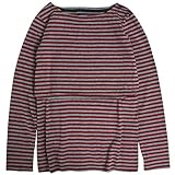 授乳服 長袖 Tシャツ 授乳口付き 無地 長袖Tシャツ/授乳服 トップス 産後対応 レッド-M7827 L