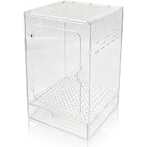 Amazon | 20×20×30cm 爬虫類・両生類飼育ケース 昆虫ケージ 通気性